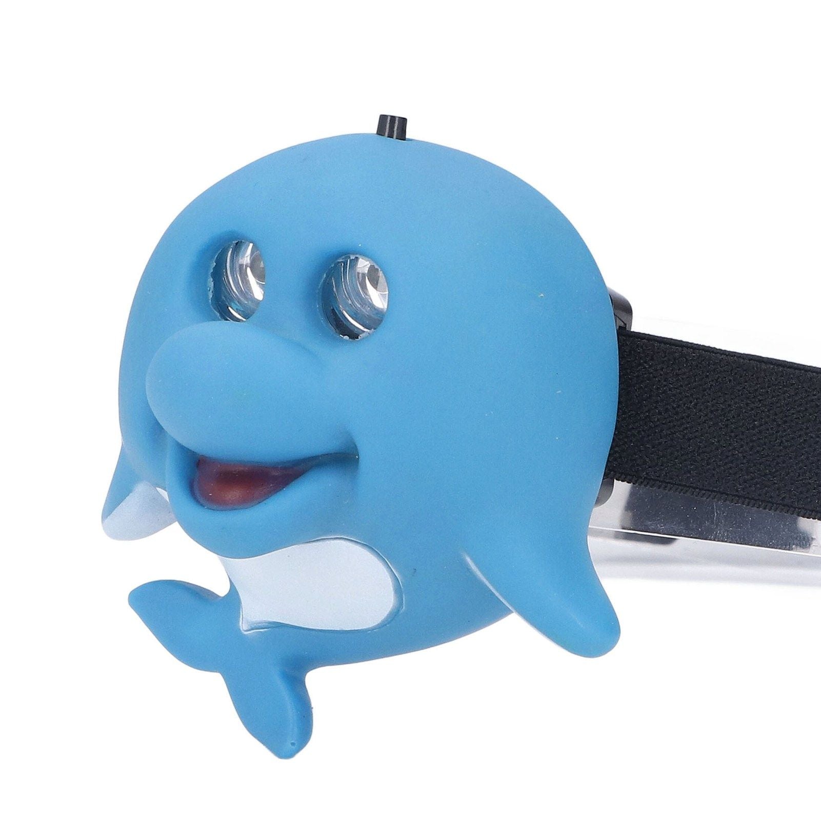 Kids Headlamp Blue Dolphin Shape Eco Friendly Plastic 2 Lighting Modes Portable Battery Powered Headlight for V1294-YM0523-3119220016811