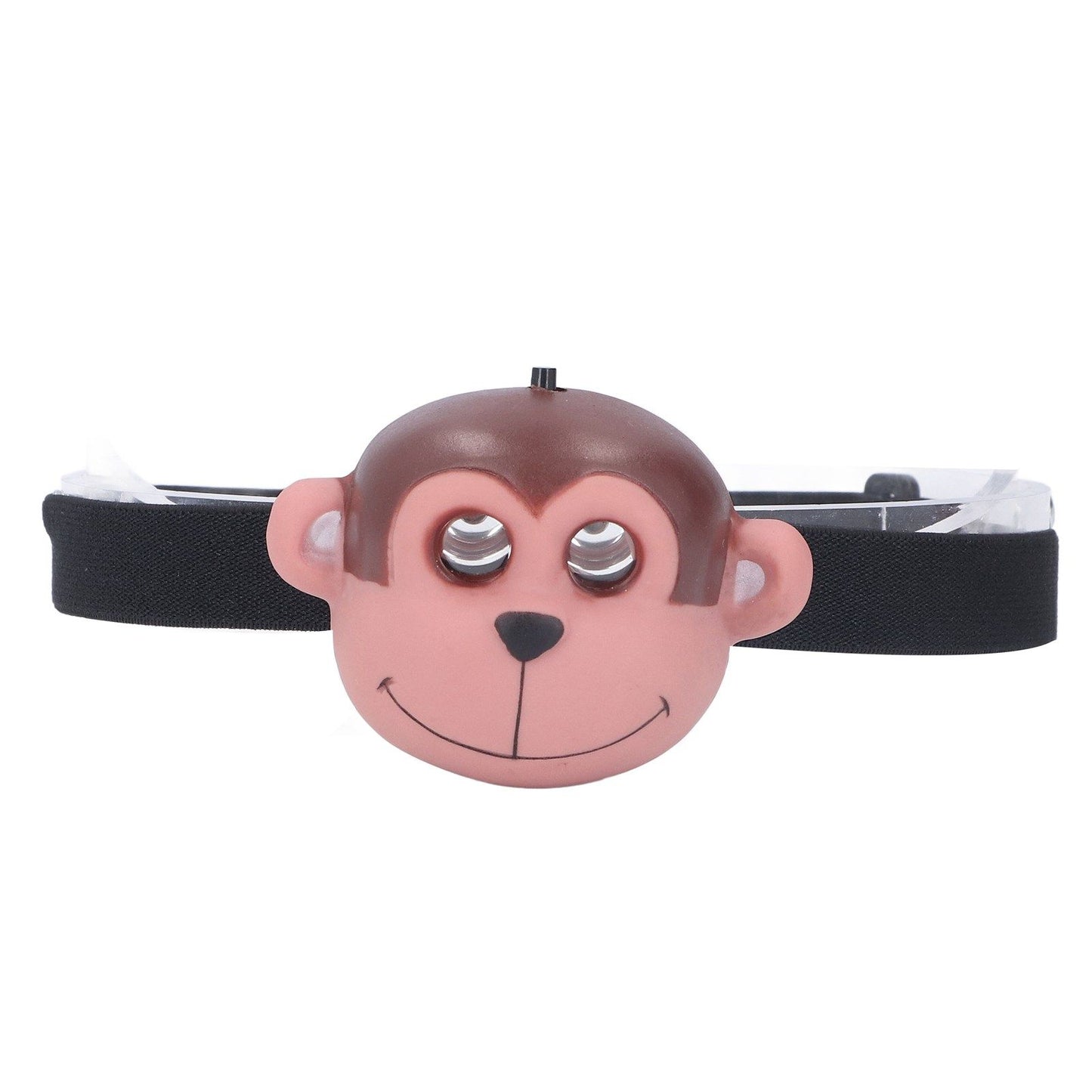 Kids Headlamp Monkey Appearance 2 Lighting Modes Battery Powered Lightweight Plastic LED Headlight for V1294-YM0523-3119220017411