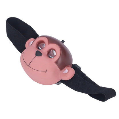 Kids Headlamp Monkey Appearance 2 Lighting Modes Battery Powered Lightweight Plastic LED Headlight for V1294-YM0523-3119220017411
