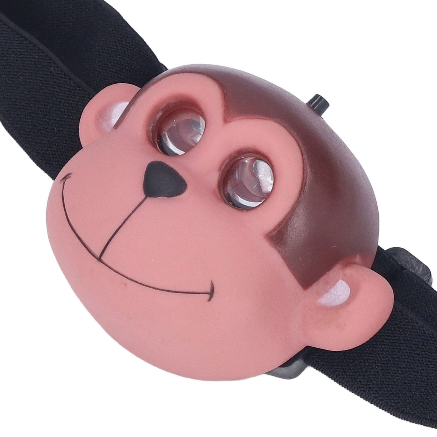 Kids Headlamp Monkey Appearance 2 Lighting Modes Battery Powered Lightweight Plastic LED Headlight for V1294-YM0523-3119220017411