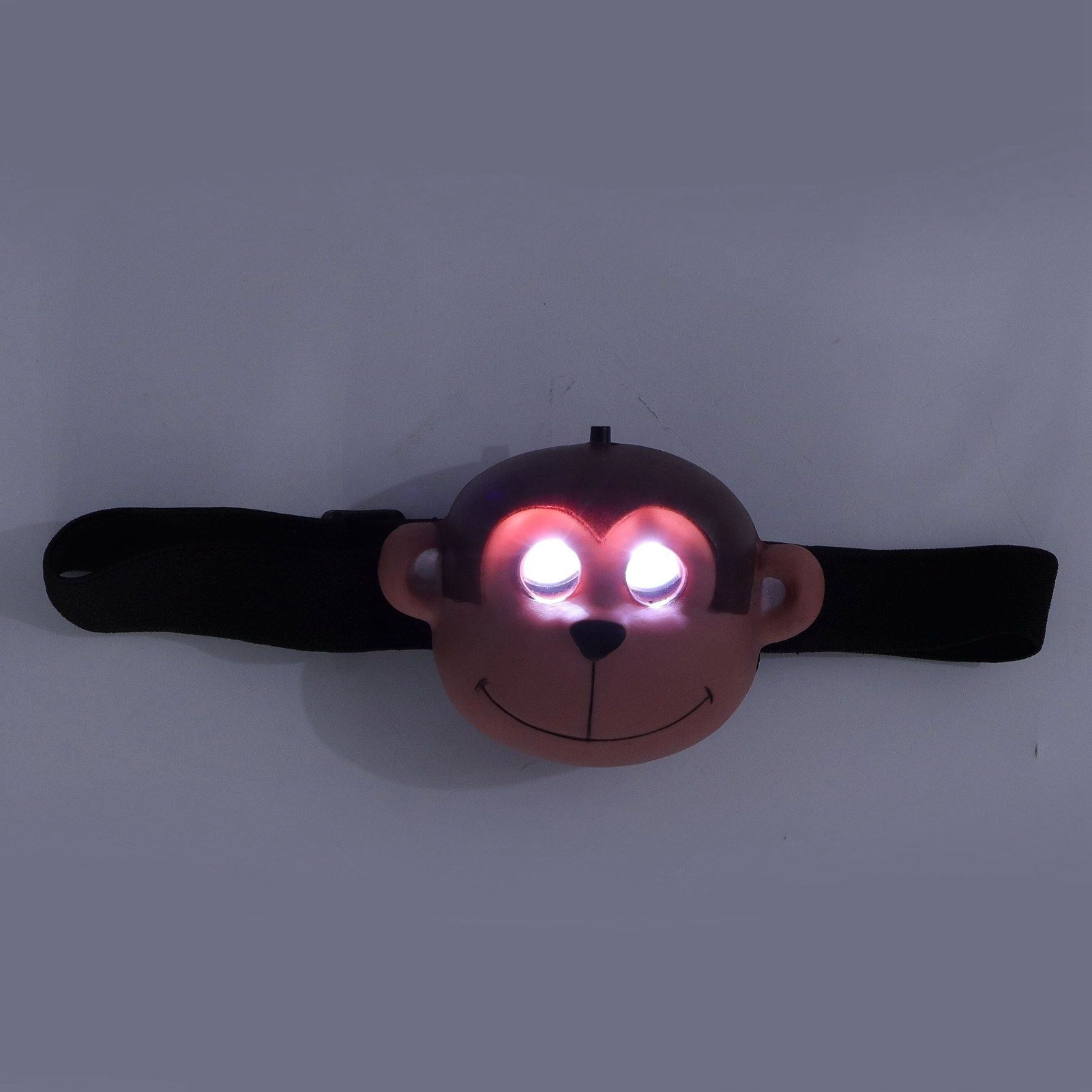 Kids Headlamp Monkey Appearance 2 Lighting Modes Battery Powered Lightweight Plastic LED Headlight for V1294-YM0523-3119220017411