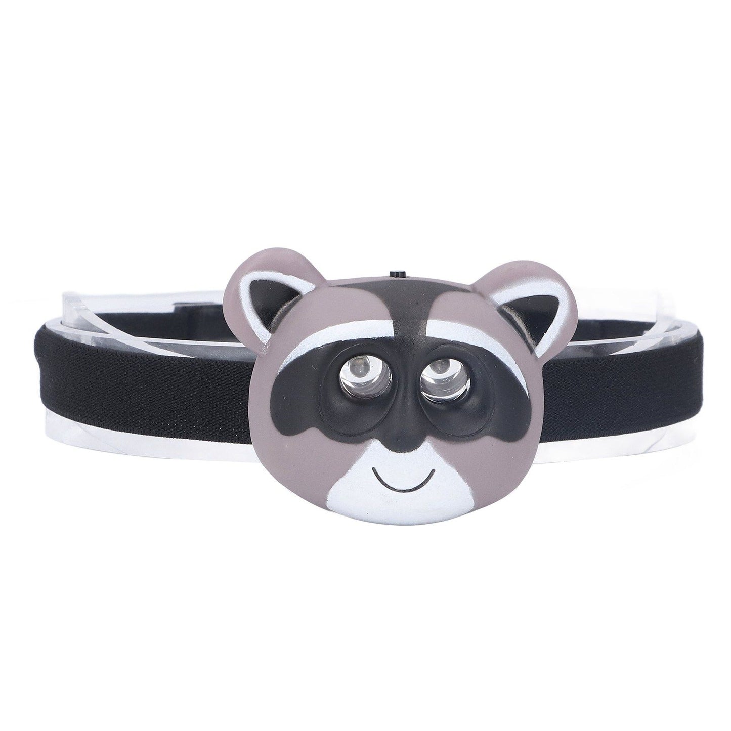 Kids Headlamp Raccoon Appearance 2 Lighting Modes Lightweight Battery Powered Plastic LED Headlight for V1294-YM0523-3119220017511