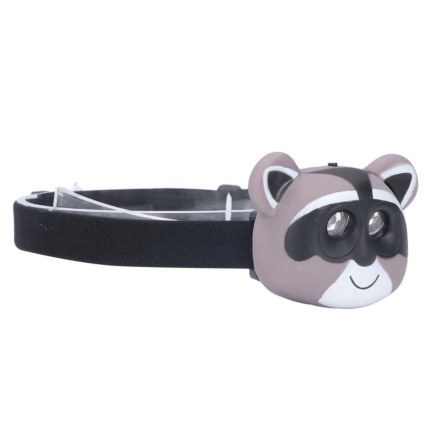 Kids Headlamp Raccoon Appearance 2 Lighting Modes Lightweight Battery Powered Plastic LED Headlight for V1294-YM0523-3119220017511