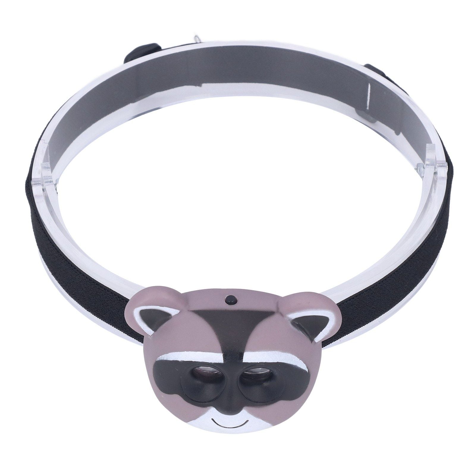 Kids Headlamp Raccoon Appearance 2 Lighting Modes Lightweight Battery Powered Plastic LED Headlight for V1294-YM0523-3119220017511
