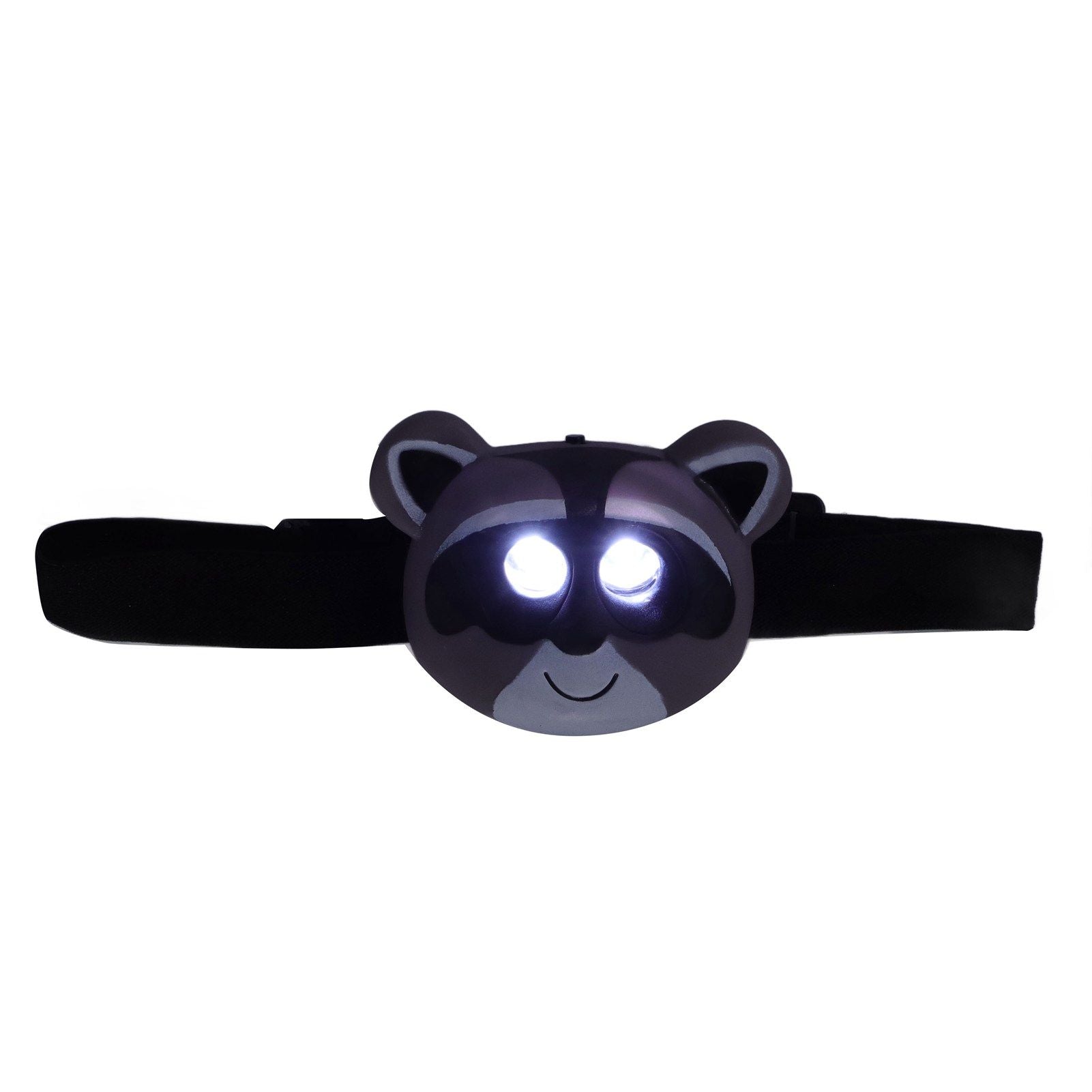 Kids Headlamp Raccoon Appearance 2 Lighting Modes Lightweight Battery Powered Plastic LED Headlight for V1294-YM0523-3119220017511