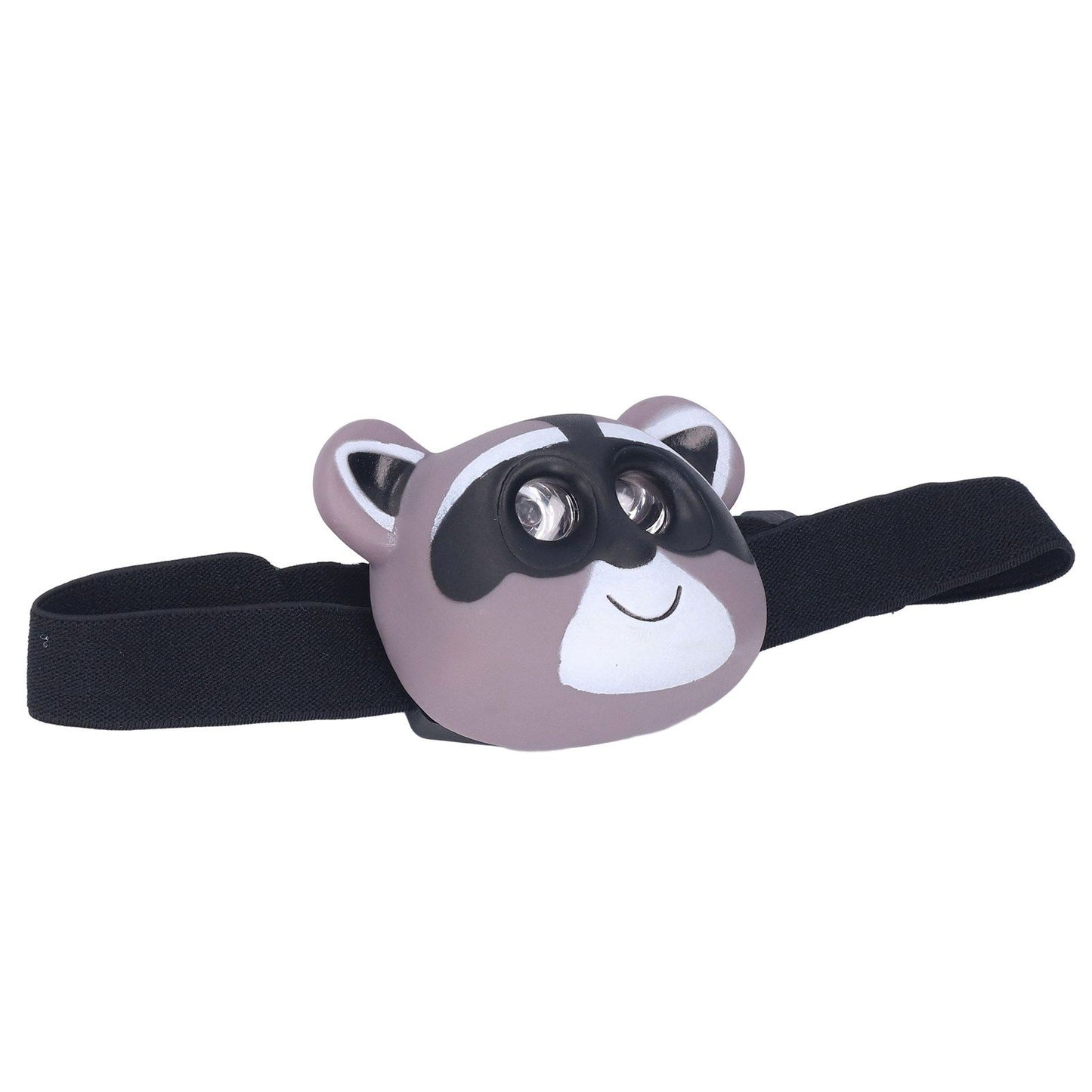 Kids Headlamp Raccoon Appearance 2 Lighting Modes Lightweight Battery Powered Plastic LED Headlight for V1294-YM0523-3119220017511