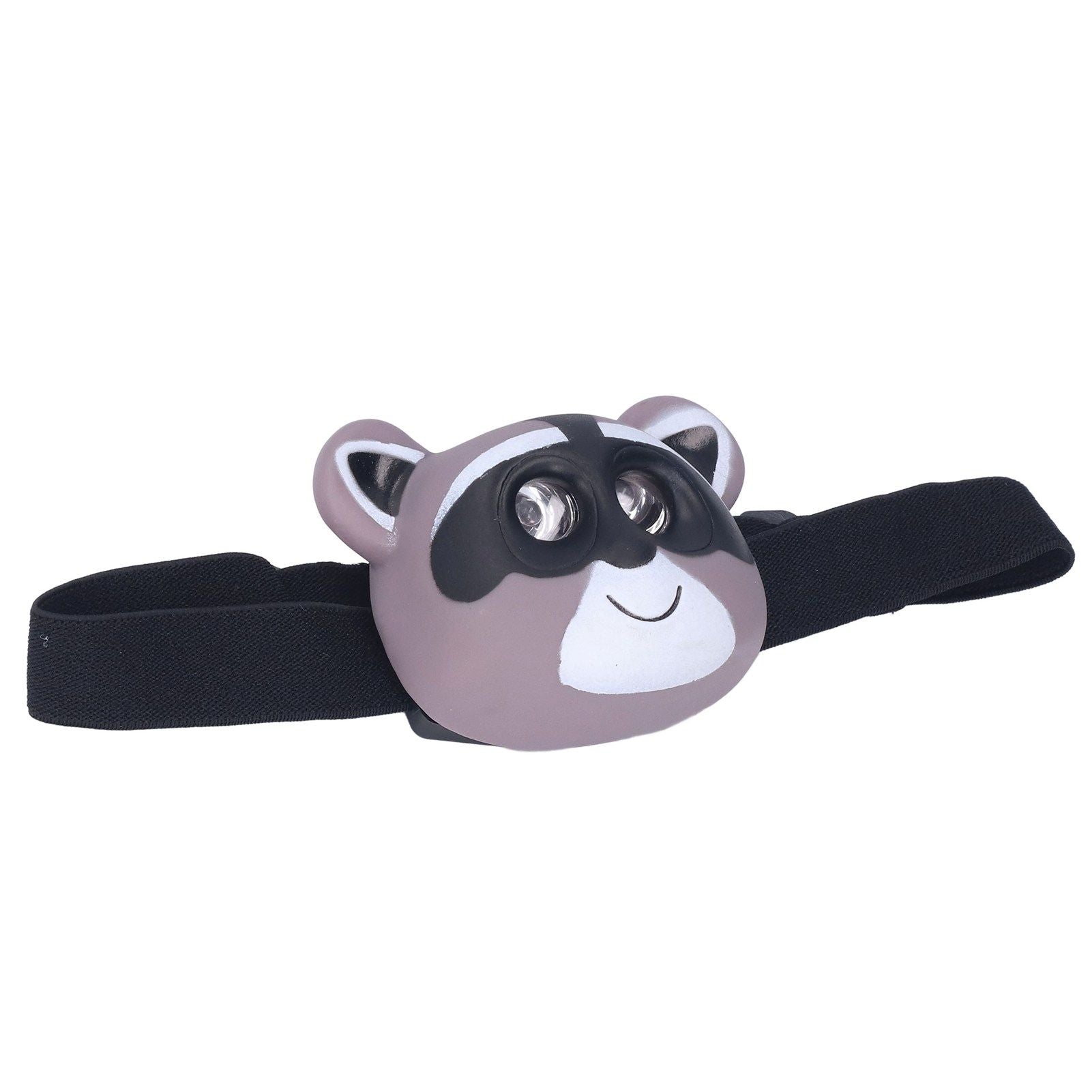 Kids Headlamp Raccoon Appearance 2 Lighting Modes Lightweight Battery Powered Plastic LED Headlight for V1294-YM0523-3119220017511
