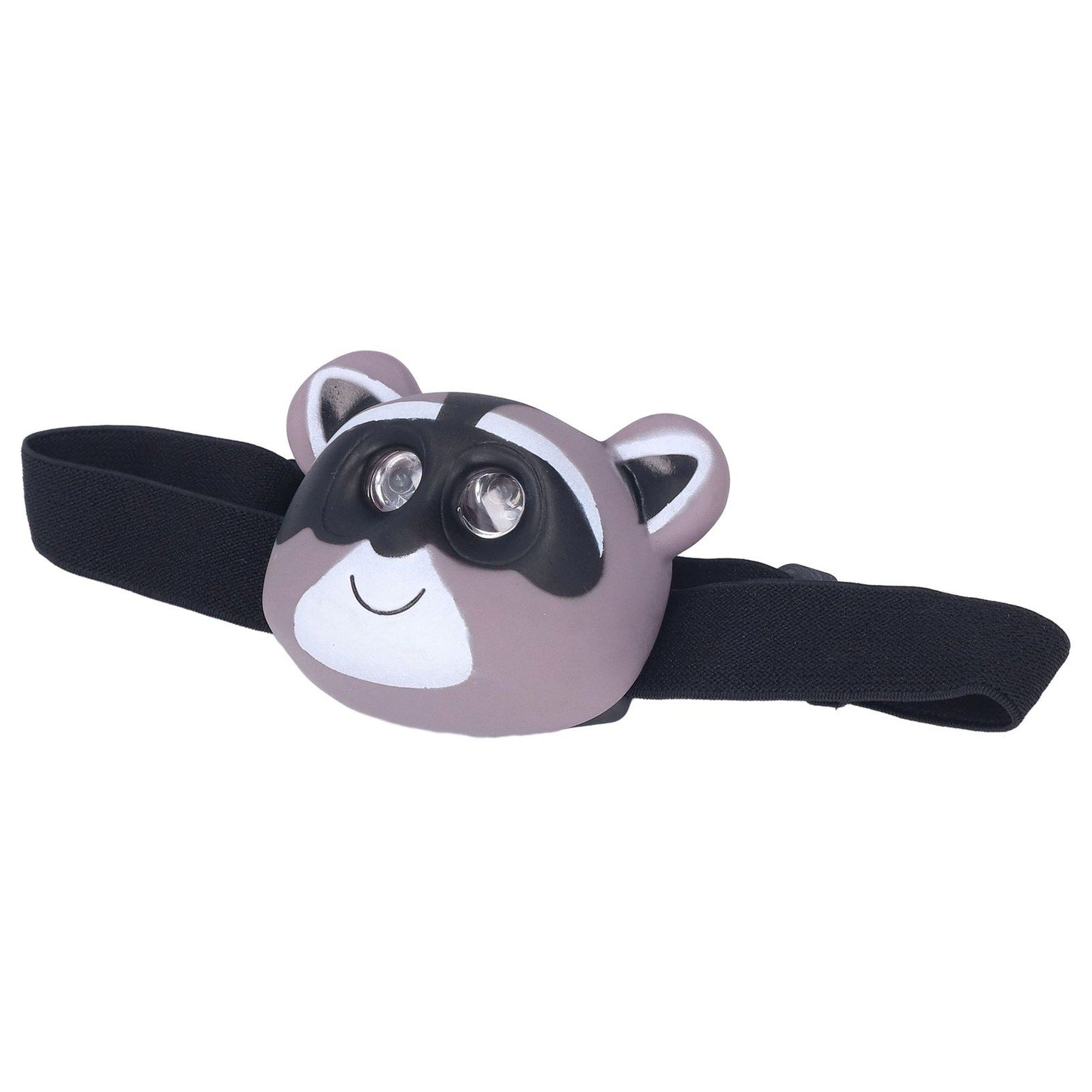 Kids Headlamp Raccoon Appearance 2 Lighting Modes Lightweight Battery Powered Plastic LED Headlight for V1294-YM0523-3119220017511
