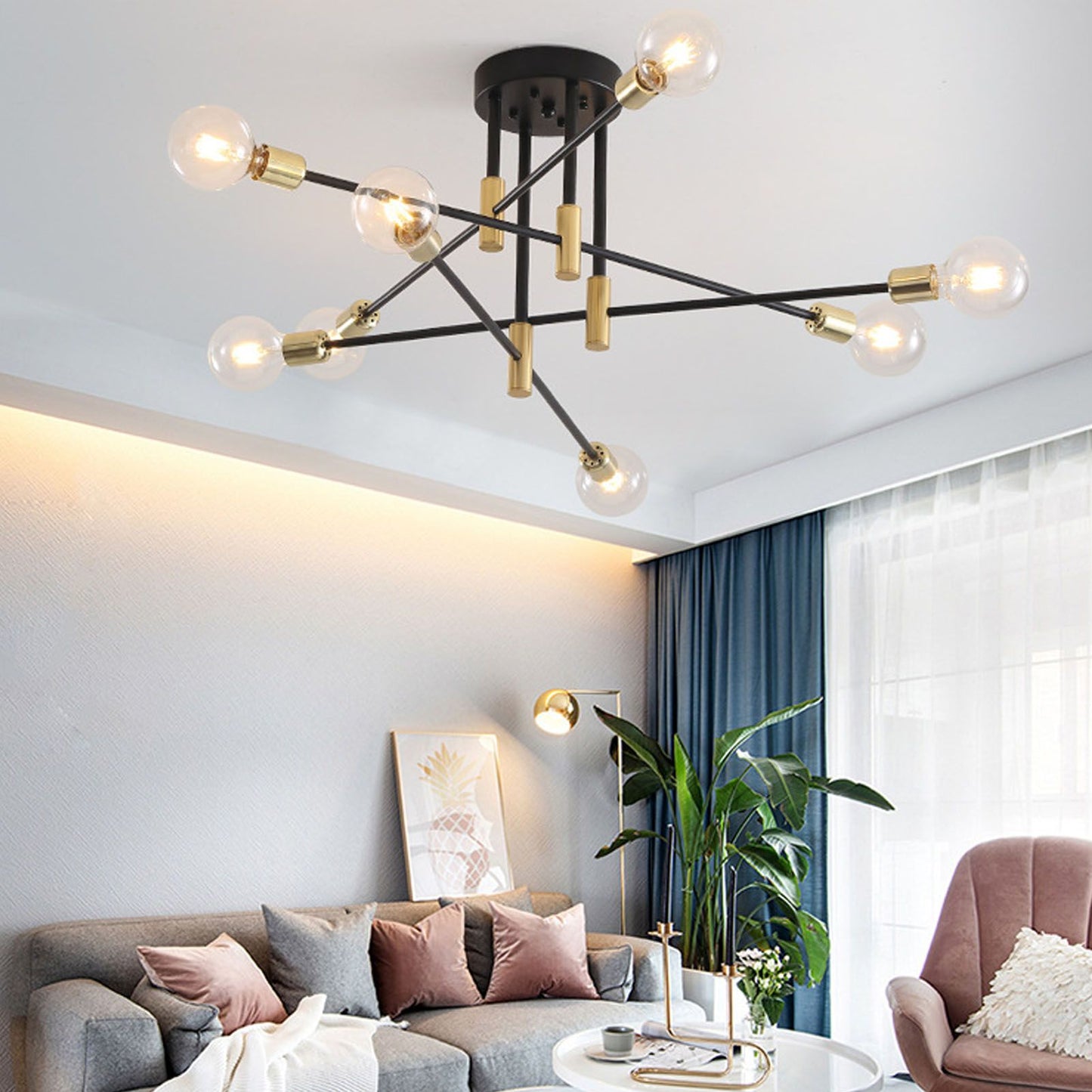 8 Light Ceiling Light Modern E27 Chandelier Lighting for Dining Room Living Room Kitchen Restaurant 110-220V V1294-YM0523-3119220017811