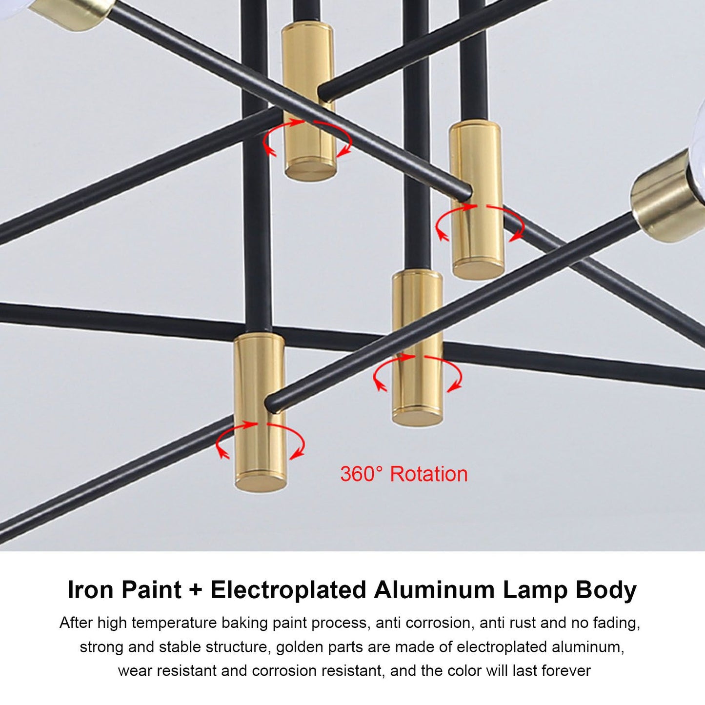 8 Light Ceiling Light Modern E27 Chandelier Lighting for Dining Room Living Room Kitchen Restaurant 110-220V V1294-YM0523-3119220017811