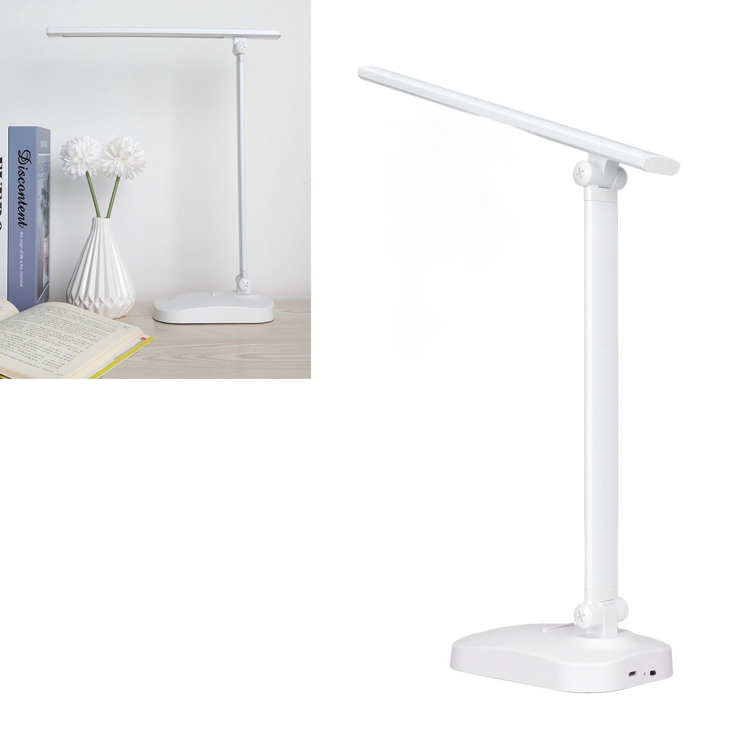 LED Table Lamp Eye Protection Foldable 3 Color Lights USB Rechargeable Table Lamp for Table Workbench Sewing V1294-YM0523-3119220019211