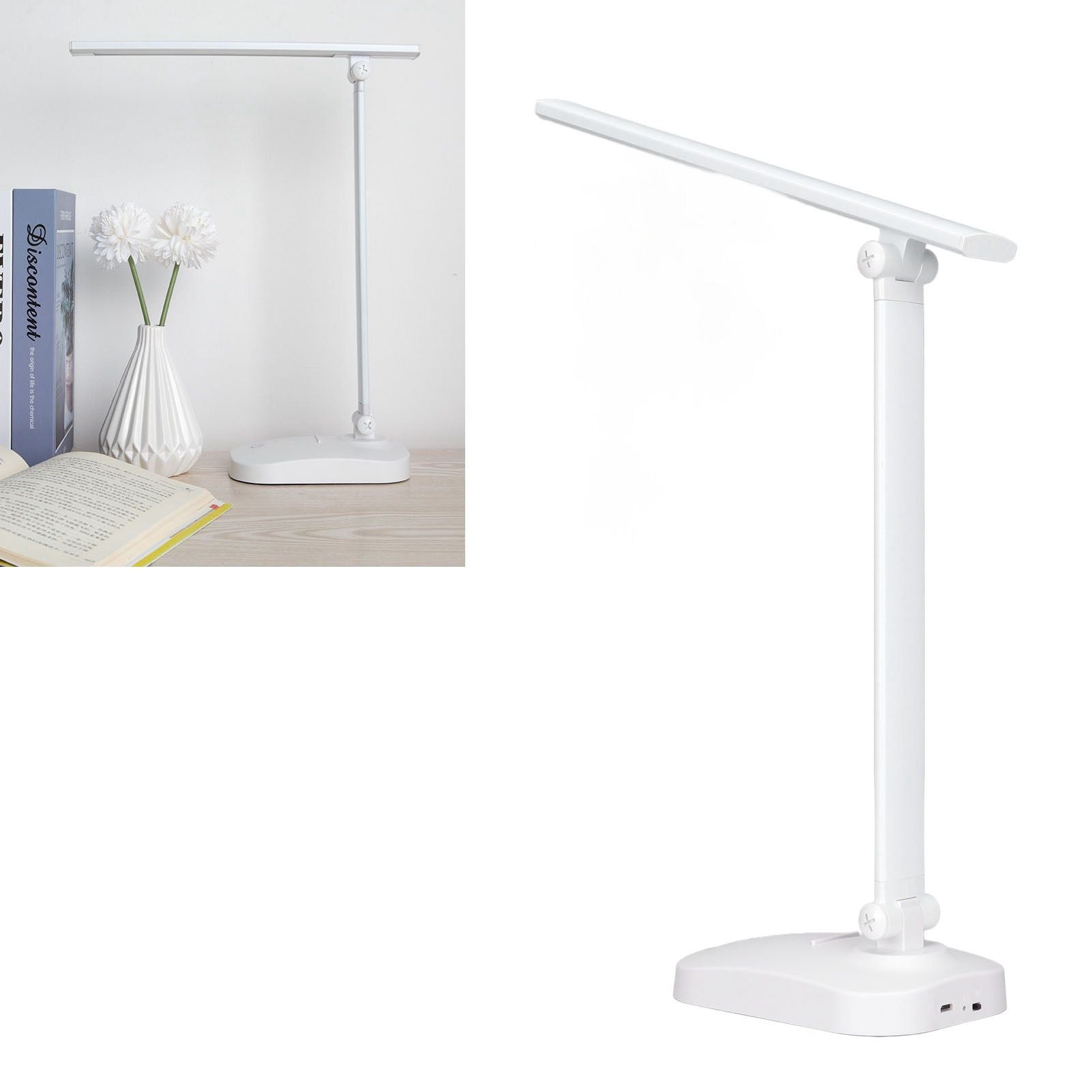 LED Table Lamp Eye Protection Foldable 3 Color Lights USB Rechargeable Table Lamp for Table Workbench Sewing V1294-YM0523-3119220019211