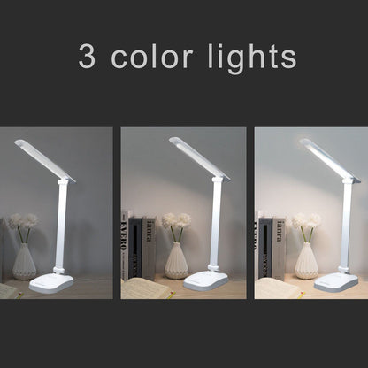 LED Table Lamp Eye Protection Foldable 3 Color Lights USB Rechargeable Table Lamp for Table Workbench Sewing V1294-YM0523-3119220019211