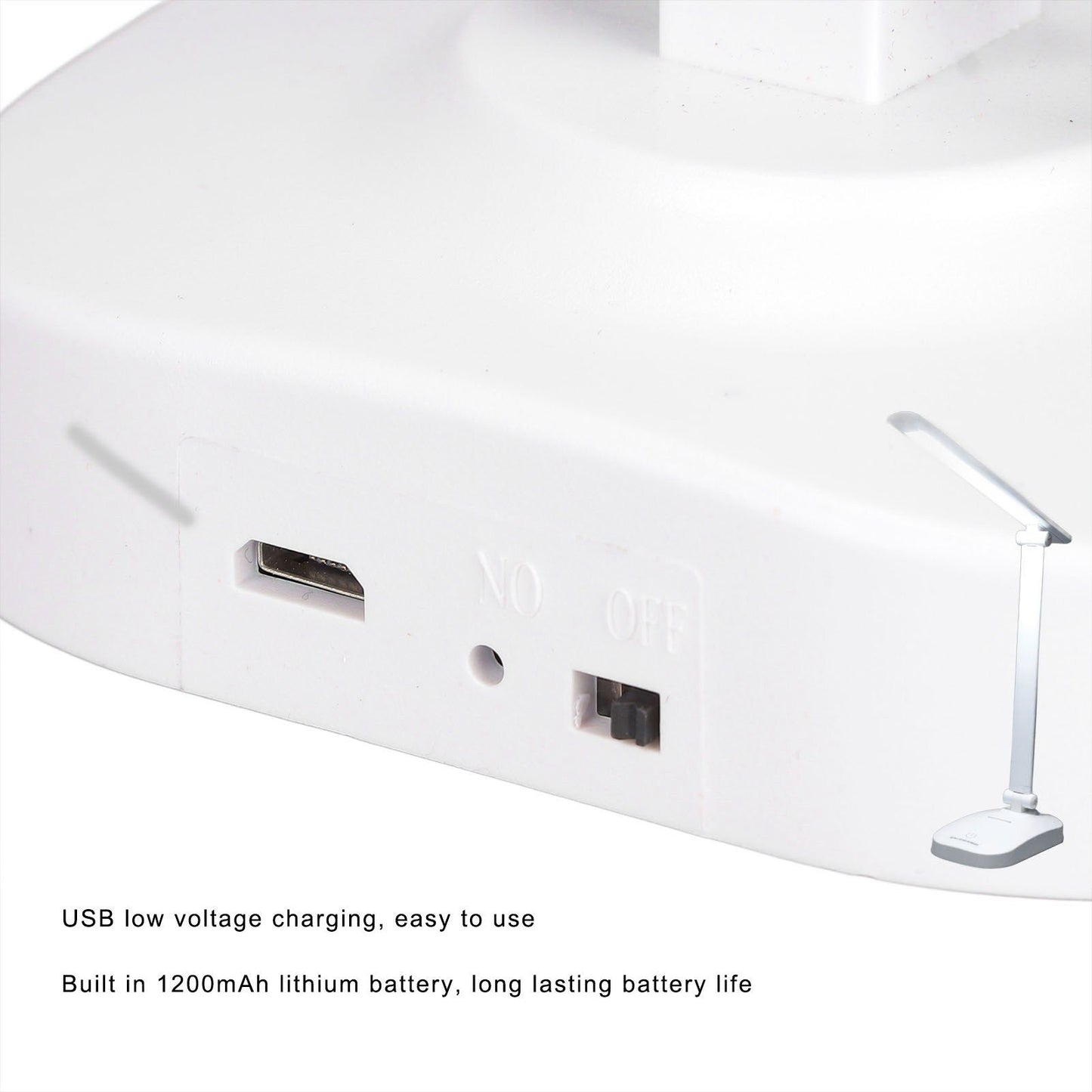 LED Table Lamp Eye Protection Foldable 3 Color Lights USB Rechargeable Table Lamp for Table Workbench Sewing V1294-YM0523-3119220019211