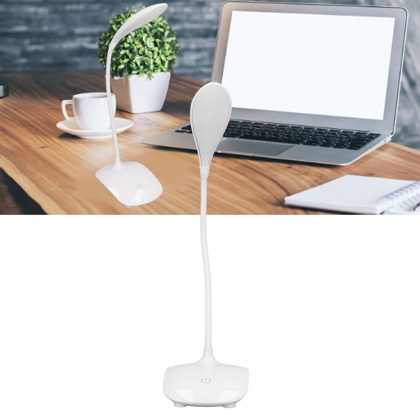 Touch Control LED Desk Table Lamp USB Battery Operated 3 Lighting Modes Flexible Angle for Children Student V1294-YM0523-3119220020311