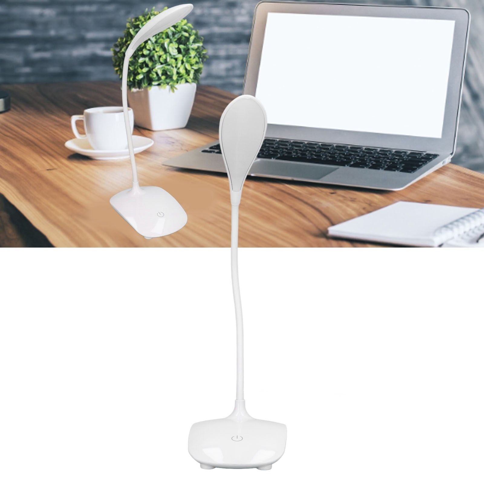 Touch Control LED Desk Table Lamp USB Battery Operated 3 Lighting Modes Flexible Angle for Children Student V1294-YM0523-3119220020311