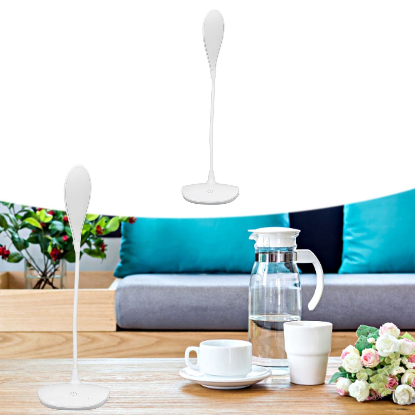 LED Desk Lamp USB Charging Touch Control 3 Modes Gooseneck Table Light for Children Students V1294-YM0523-3119220020411