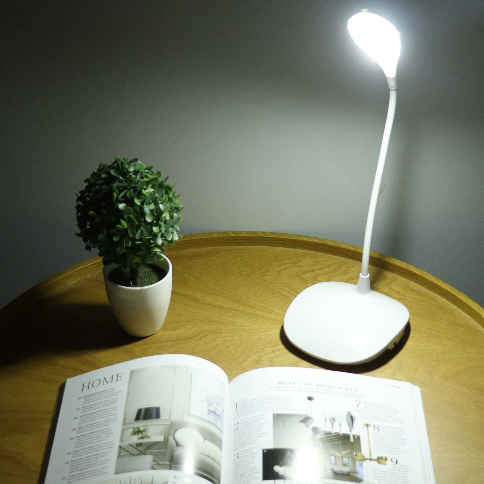 LED Desk Lamp USB Charging Touch Control 3 Modes Gooseneck Table Light for Children Students V1294-YM0523-3119220020411