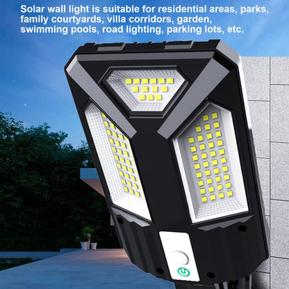 Solar Wall Light IP65 Waterproof 87LED 2400MAH Battery 3000LM Motion Sensor Lamp for Pathway Garden V1294-YM0523-3119220022311