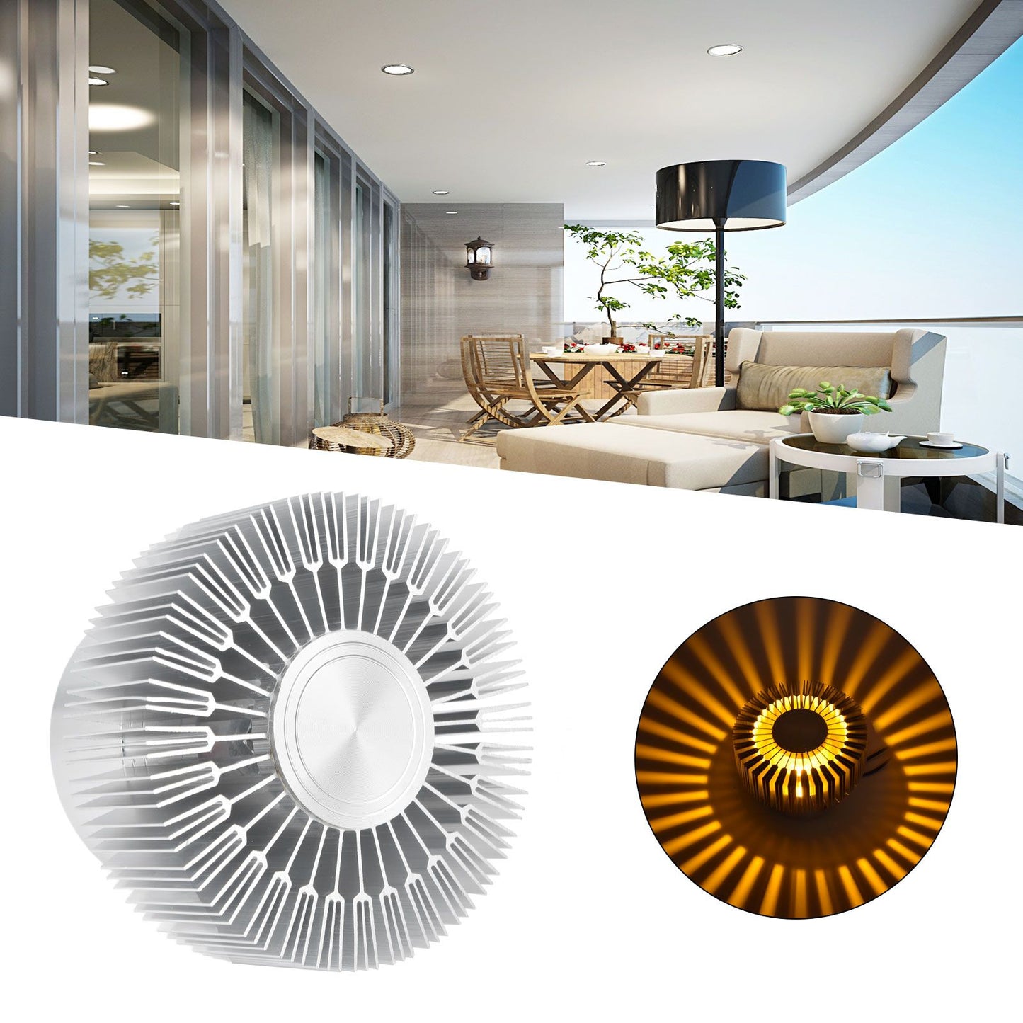 Ceiling Light 3W LED Sun Shaped Ceiling Astigmatism Light Bar Corridor Porch Decoration Ceiling LightHigh End V1294-YM0523-3119220023816
