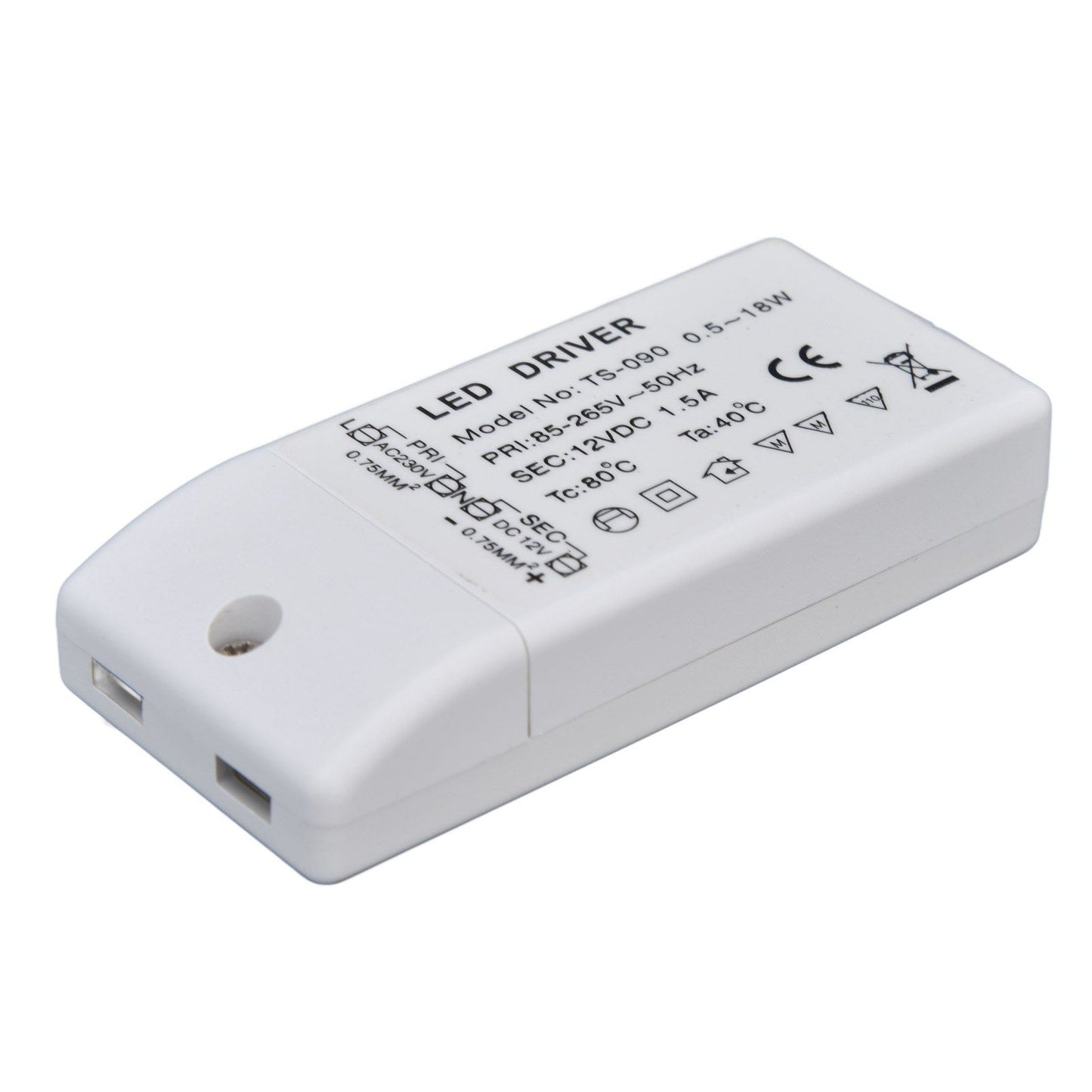 LED Transformer 18W 12VDC 1.5A Constant Current LED Driver for Cabinet Light DIY Lamp AC 85-265V V1294-YM0523-3119220024011