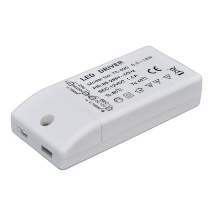 LED Transformer 18W 12VDC 1.5A Constant Current LED Driver for Cabinet Light DIY Lamp AC 85-265V V1294-YM0523-3119220024011