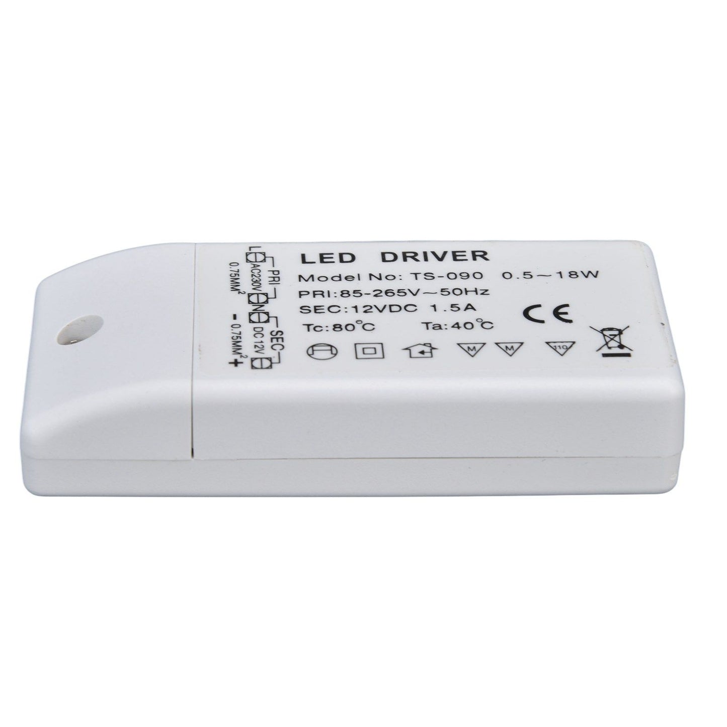 LED Transformer 18W 12VDC 1.5A Constant Current LED Driver for Cabinet Light DIY Lamp AC 85-265V V1294-YM0523-3119220024011