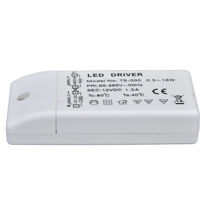 LED Transformer 18W 12VDC 1.5A Constant Current LED Driver for Cabinet Light DIY Lamp AC 85-265V V1294-YM0523-3119220024011
