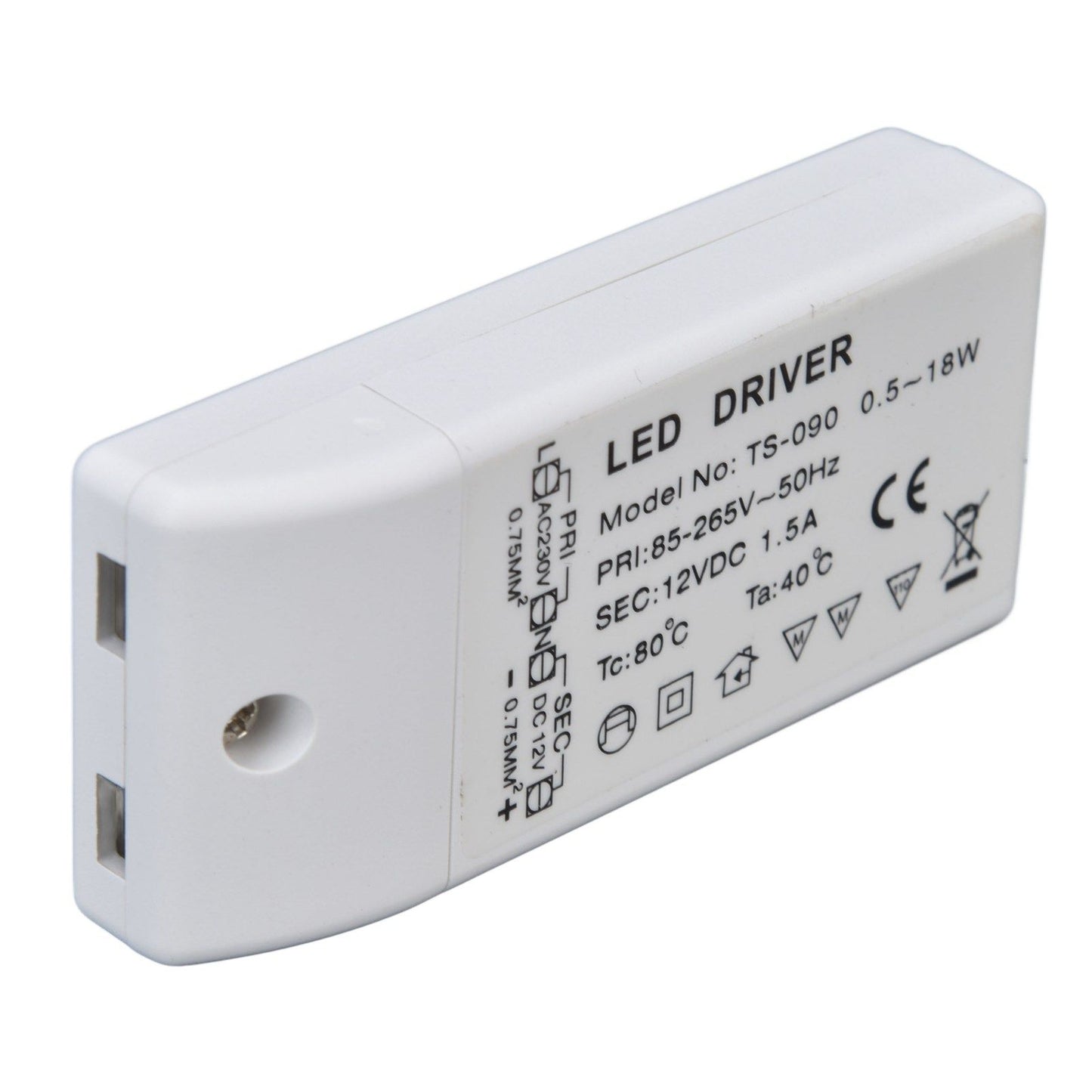 LED Transformer 18W 12VDC 1.5A Constant Current LED Driver for Cabinet Light DIY Lamp AC 85-265V V1294-YM0523-3119220024011