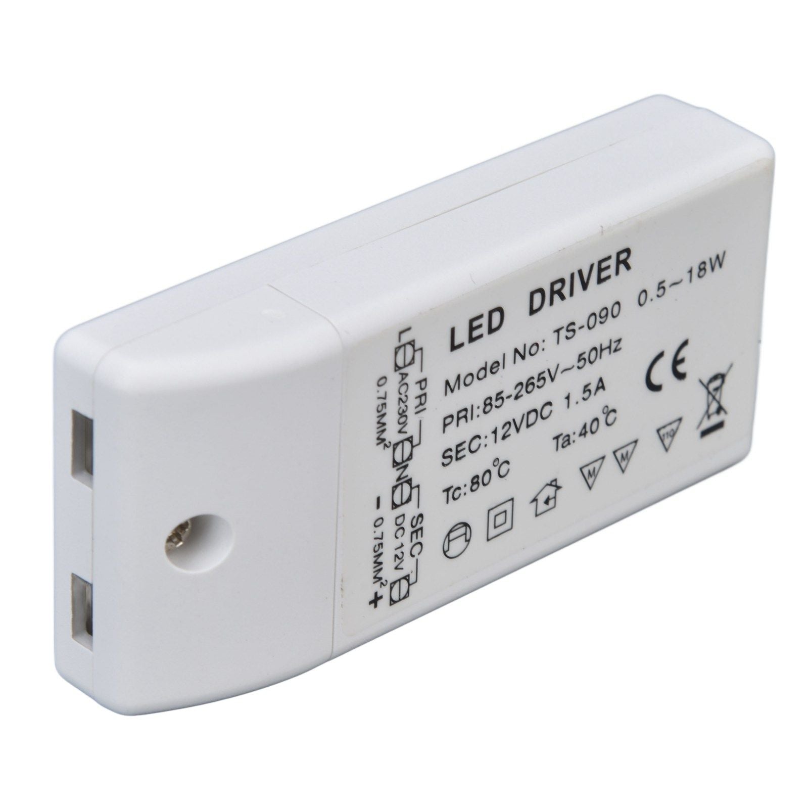 LED Transformer 18W 12VDC 1.5A Constant Current LED Driver for Cabinet Light DIY Lamp AC 85-265V V1294-YM0523-3119220024011
