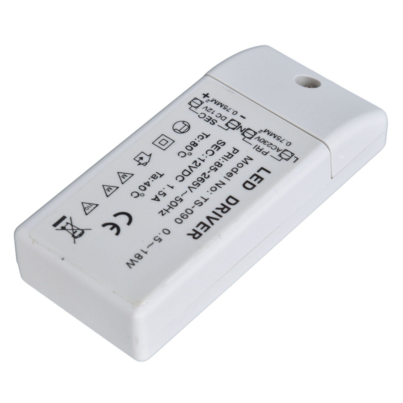 LED Transformer 18W 12VDC 1.5A Constant Current LED Driver for Cabinet Light DIY Lamp AC 85-265V V1294-YM0523-3119220024011