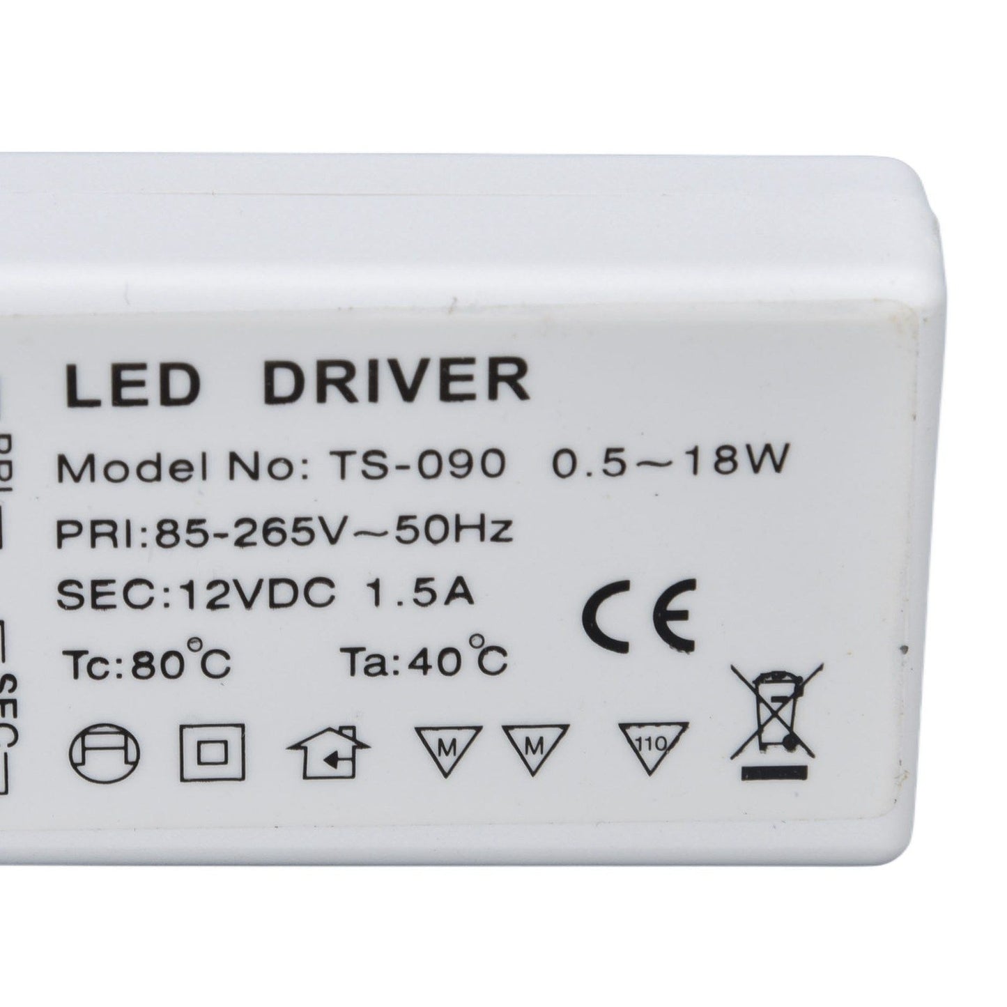 LED Transformer 18W 12VDC 1.5A Constant Current LED Driver for Cabinet Light DIY Lamp AC 85-265V V1294-YM0523-3119220024011