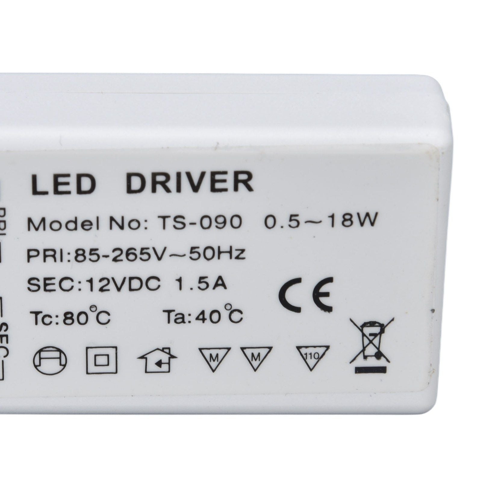 LED Transformer 18W 12VDC 1.5A Constant Current LED Driver for Cabinet Light DIY Lamp AC 85-265V V1294-YM0523-3119220024011