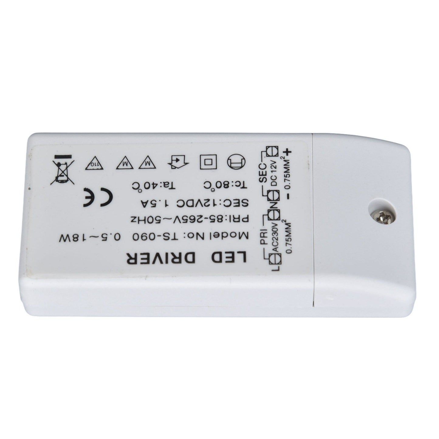 LED Transformer 18W 12VDC 1.5A Constant Current LED Driver for Cabinet Light DIY Lamp AC 85-265V V1294-YM0523-3119220024011