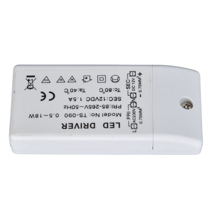 LED Transformer 18W 12VDC 1.5A Constant Current LED Driver for Cabinet Light DIY Lamp AC 85-265V V1294-YM0523-3119220024011