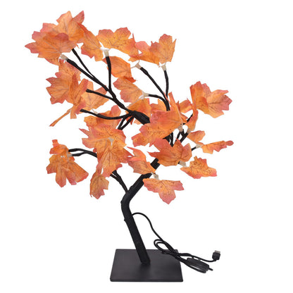 Fall Tree LED 24 Lights Warm Light Beads Romantic Style USB Power Supply Fall Light Up Thanksgiving Tree 5V V1294-YM0523-3119220025011