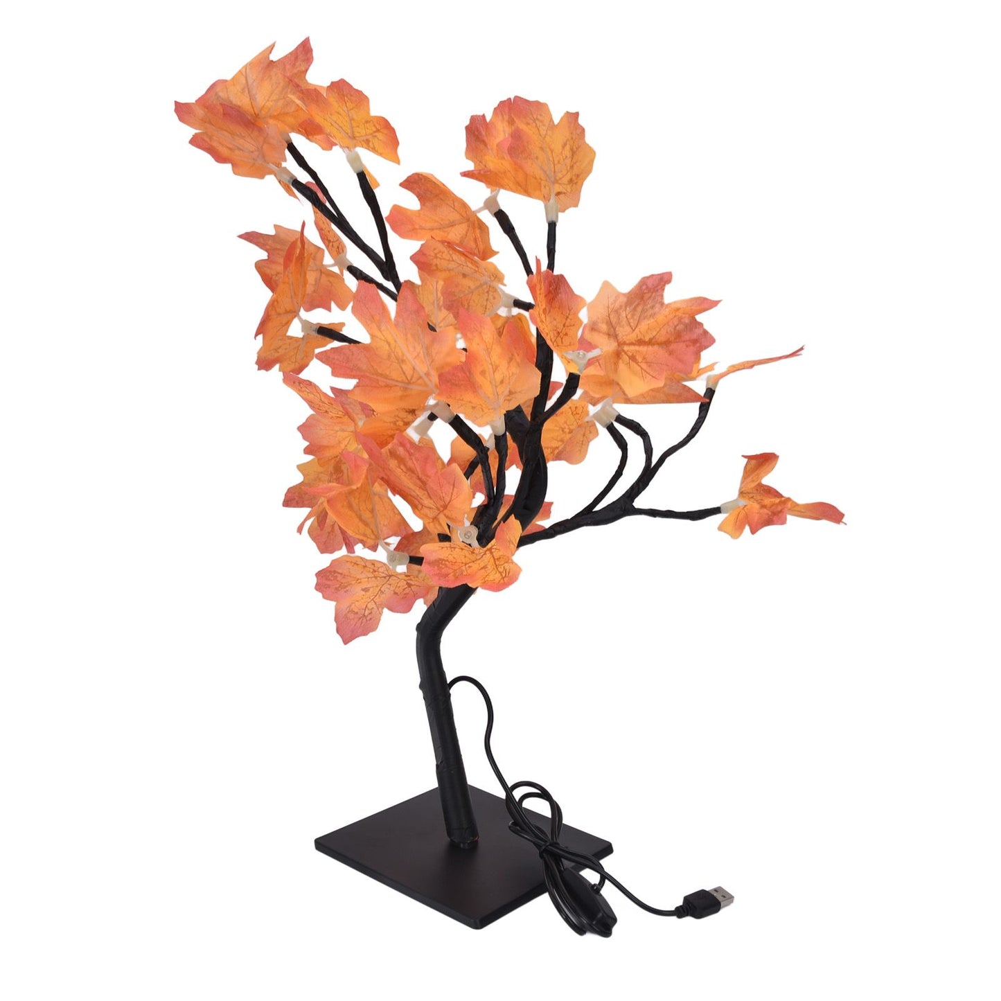 Fall Tree LED 24 Lights Warm Light Beads Romantic Style USB Power Supply Fall Light Up Thanksgiving Tree 5V V1294-YM0523-3119220025011