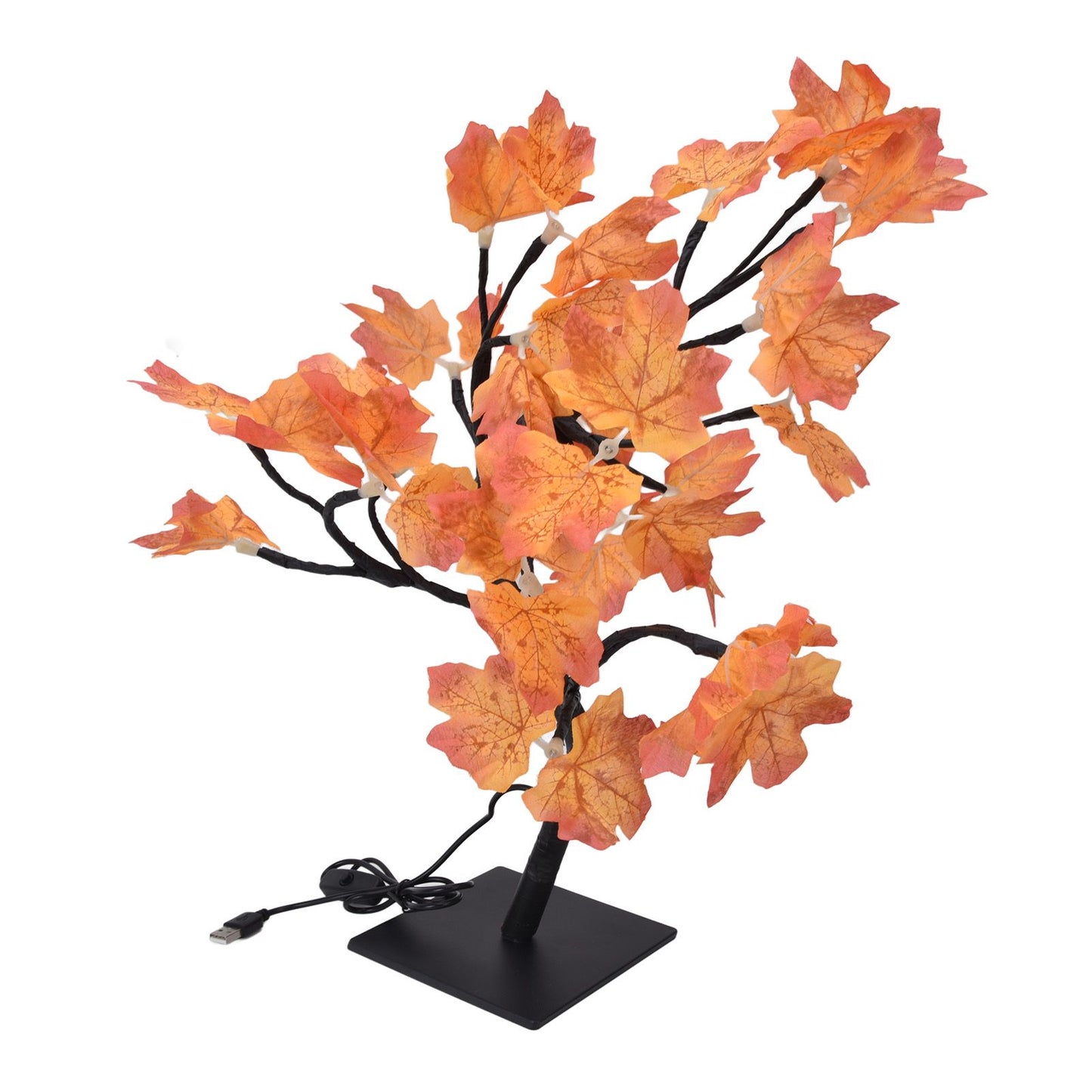 Fall Tree LED 24 Lights Warm Light Beads Romantic Style USB Power Supply Fall Light Up Thanksgiving Tree 5V V1294-YM0523-3119220025011