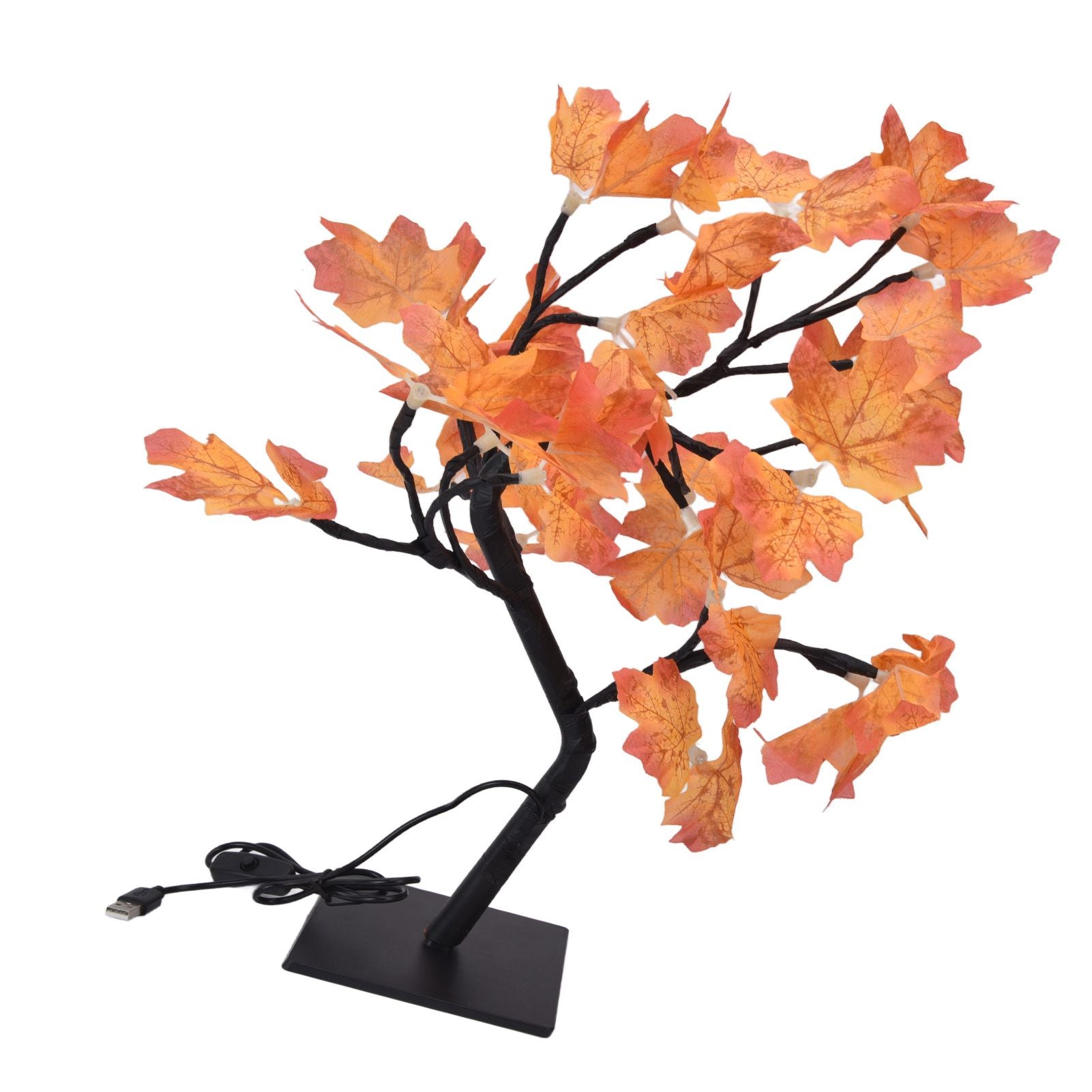 Fall Tree LED 24 Lights Warm Light Beads Romantic Style USB Power Supply Fall Light Up Thanksgiving Tree 5V V1294-YM0523-3119220025011