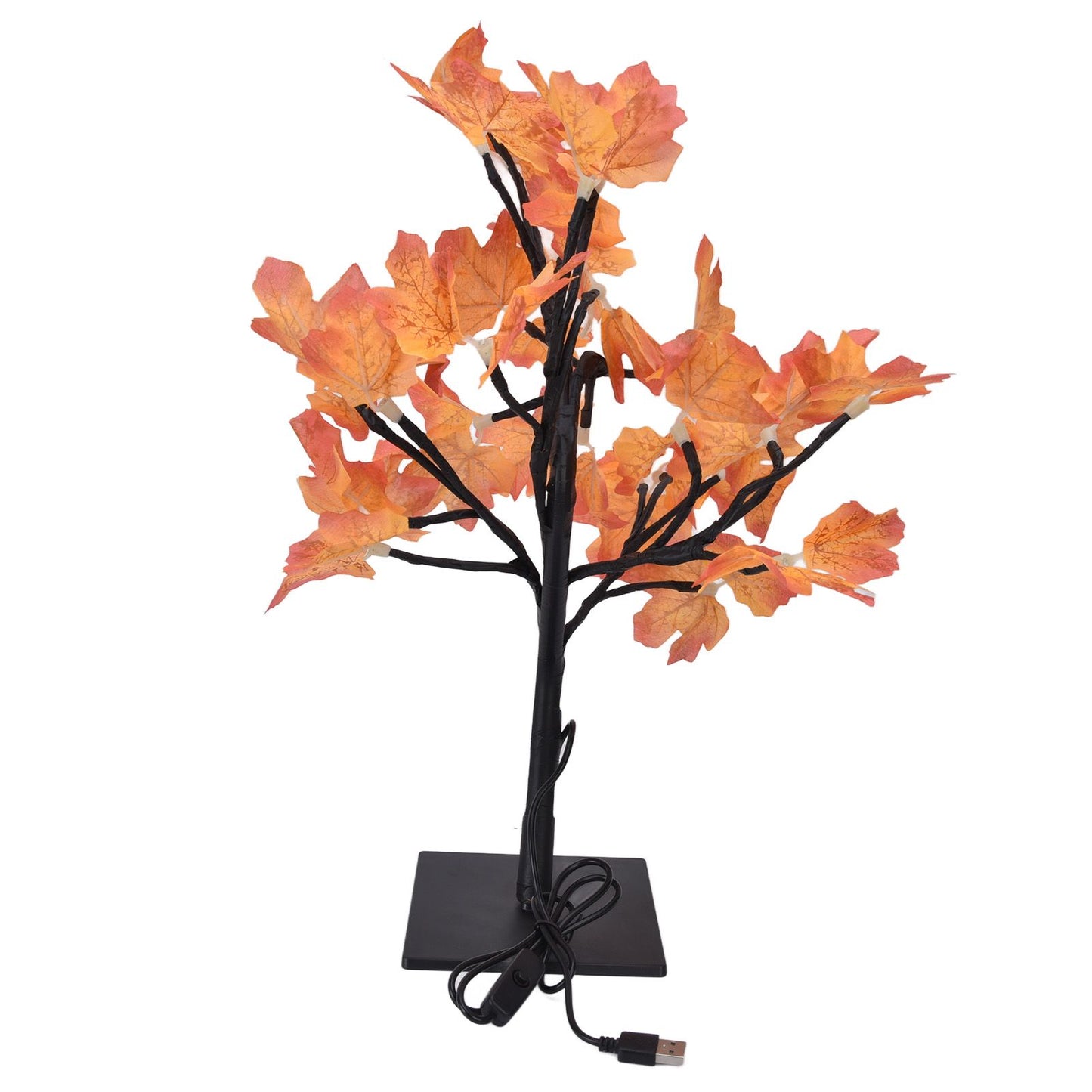 Fall Tree LED 24 Lights Warm Light Beads Romantic Style USB Power Supply Fall Light Up Thanksgiving Tree 5V V1294-YM0523-3119220025011