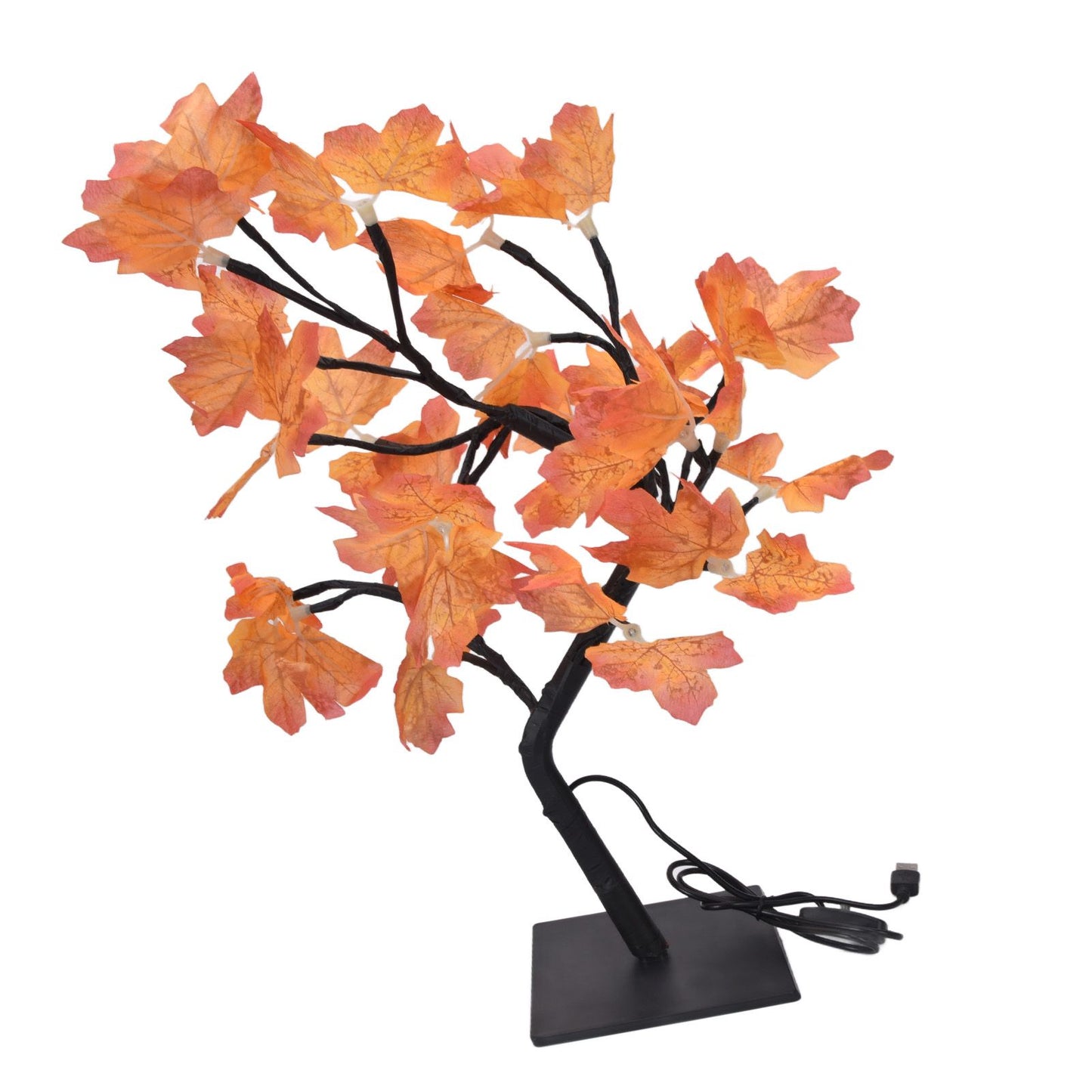 Fall Tree LED 24 Lights Warm Light Beads Romantic Style USB Power Supply Fall Light Up Thanksgiving Tree 5V V1294-YM0523-3119220025011