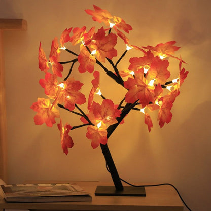 Fall Tree LED 24 Lights Warm Light Beads Romantic Style USB Power Supply Fall Light Up Thanksgiving Tree 5V V1294-YM0523-3119220025011