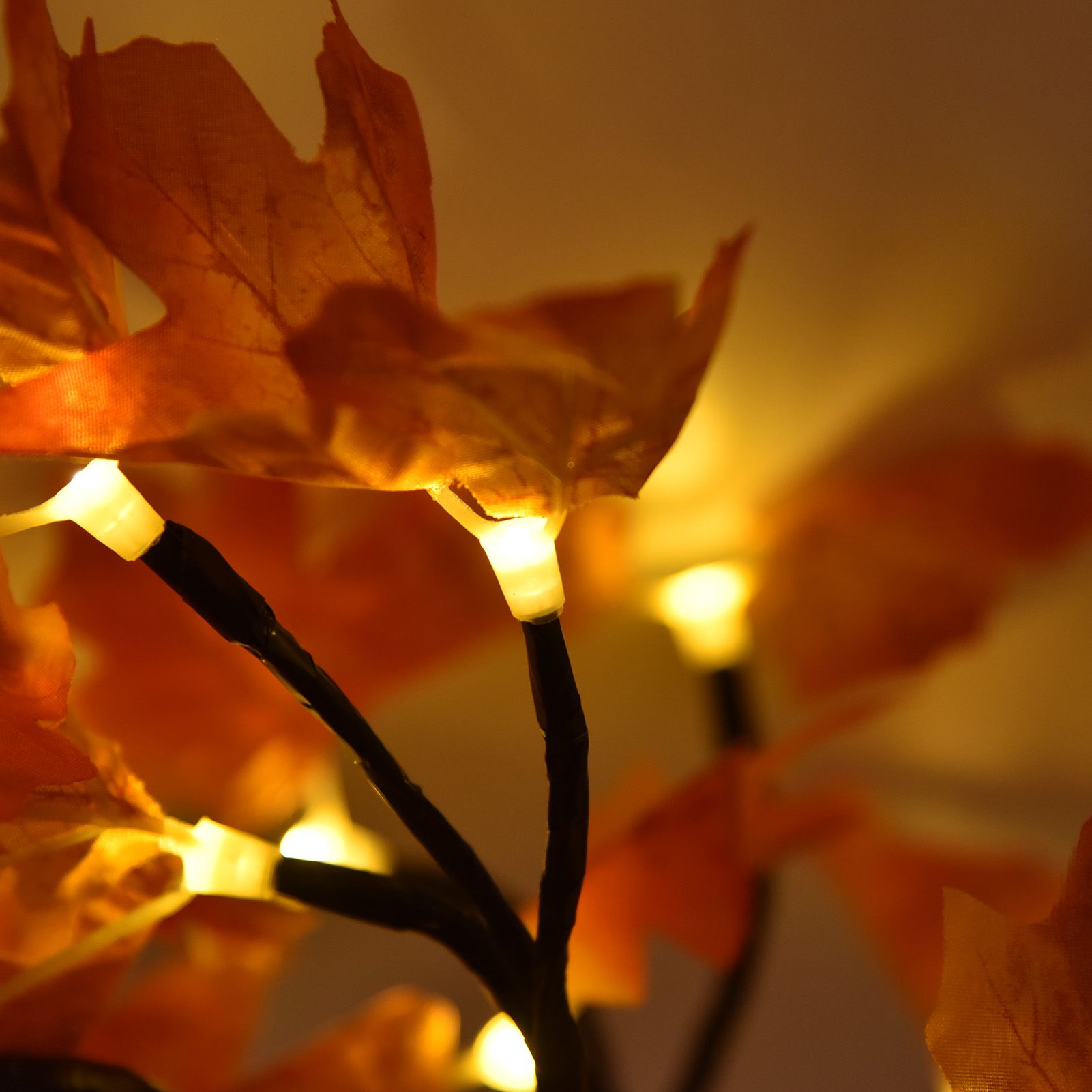 Fall Tree LED 24 Lights Warm Light Beads Romantic Style USB Power Supply Fall Light Up Thanksgiving Tree 5V V1294-YM0523-3119220025011