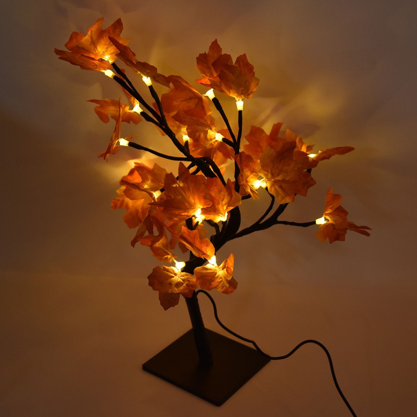 Fall Tree LED 24 Lights Warm Light Beads Romantic Style USB Power Supply Fall Light Up Thanksgiving Tree 5V V1294-YM0523-3119220025011
