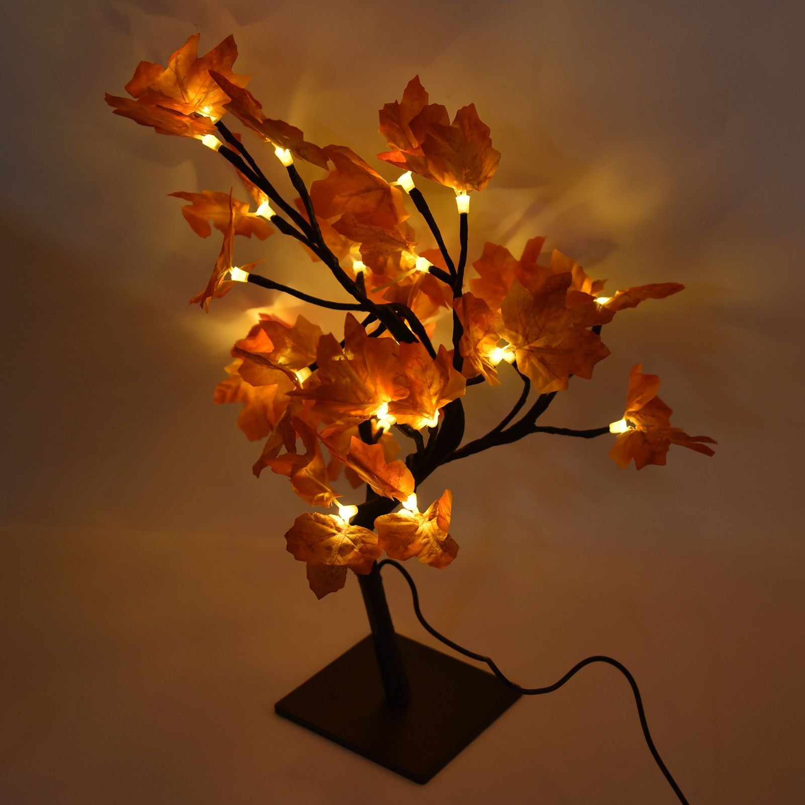 Fall Tree LED 24 Lights Warm Light Beads Romantic Style USB Power Supply Fall Light Up Thanksgiving Tree 5V V1294-YM0523-3119220025011