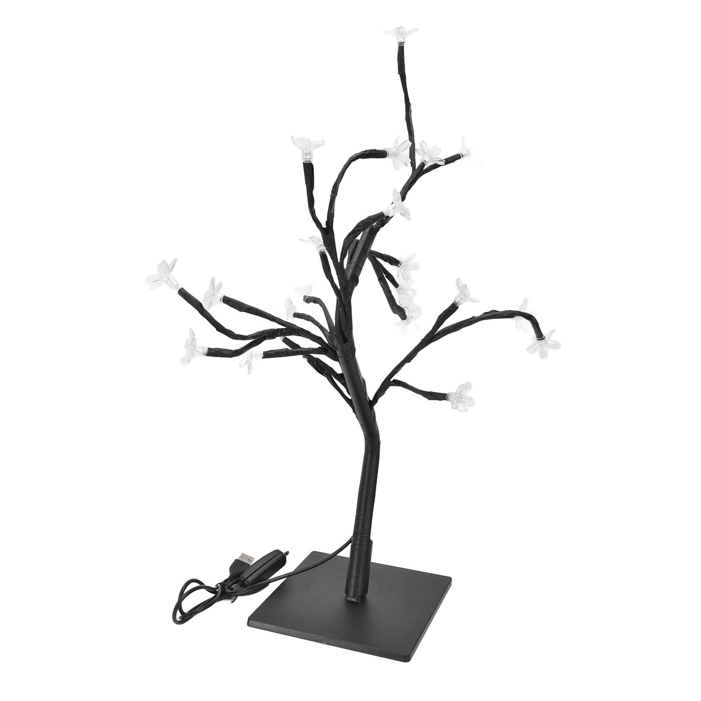 Cherry Blossoms Tree Lamp Plastic PVC Bonsai Light for Home Decoration USB Powered 24 LED V1294-YM0523-3119220025511