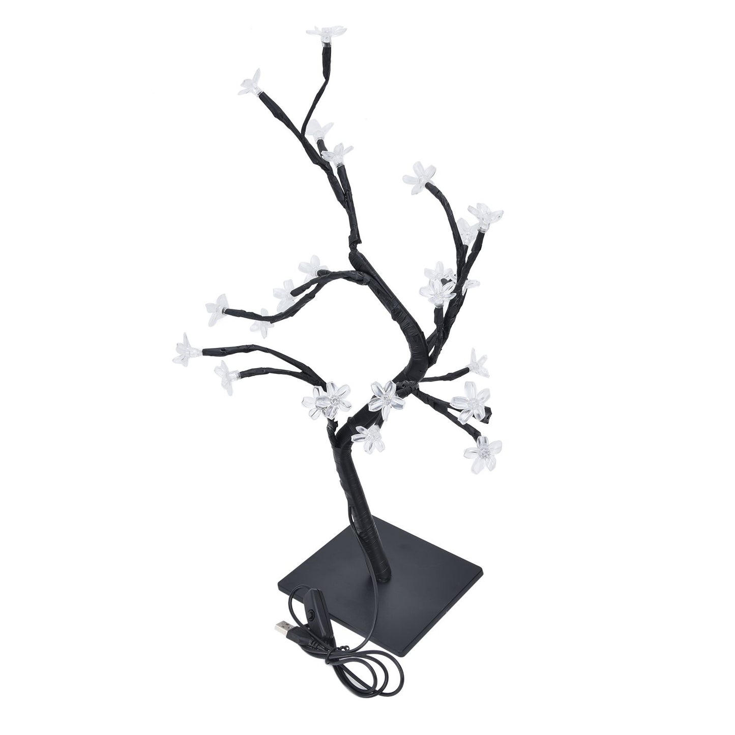 Cherry Blossoms Tree Lamp Plastic PVC Bonsai Light for Home Decoration USB Powered 24 LED V1294-YM0523-3119220025511