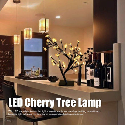 Cherry Blossoms Tree Lamp Plastic PVC Bonsai Light for Home Decoration USB Powered 24 LED V1294-YM0523-3119220025511