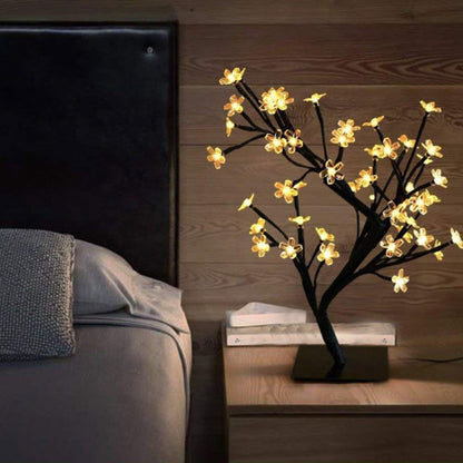 Cherry Blossoms Tree Lamp Plastic PVC Bonsai Light for Home Decoration USB Powered 24 LED V1294-YM0523-3119220025511