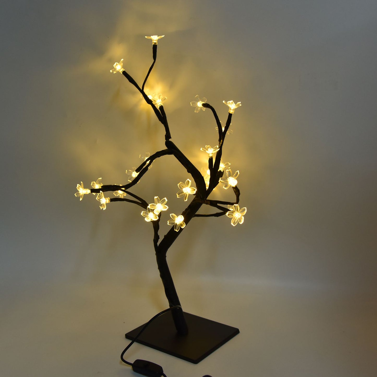 Cherry Blossoms Tree Lamp Plastic PVC Bonsai Light for Home Decoration USB Powered 24 LED V1294-YM0523-3119220025511